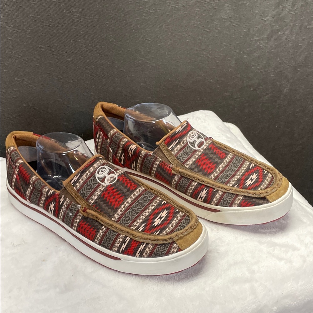 Hooey twisted X Red‎ and Brown Men's Aztec Shoes